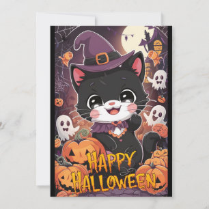 Cute Boo Happy Halloween シーズンカード