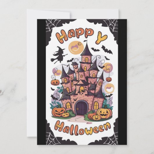 Cute Boo Happy Halloween シーズンカード (正面)