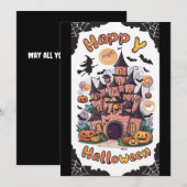 Cute Boo Happy Halloween シーズンカード (正面/裏面)