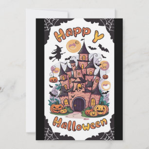 Cute Boo Happy Halloween シーズンカード