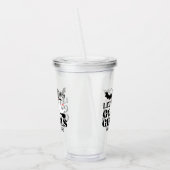 Cute Boo Spooky Ghost Halloween Pink Girl アクリルタンブラー (左)