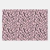 Cute Boo Spooky Ghost Halloween Pink Girl ラッピングペーパーシート (正面3)