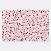 Cute Boo Spooky Ghost Halloween Pink Girl ラッピングペーパーシート (正面)