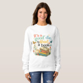 Cute Book Lover Graphic Tee スウェットシャツ (正面フル)