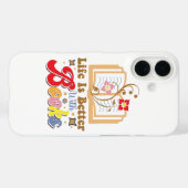 Cute Book Lover "Life Is Better With Books" Quote Case-Mate iPhoneケース (裏面 (横))