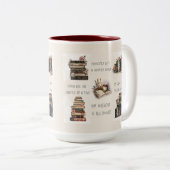 Cute Book Lover Quote Wrap ツートーンマグカップ (正面右)