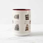 Cute Book Lover Quote Wrap ツートーンマグカップ (中央)