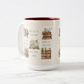 Cute Book Lover Quote Wrap ツートーンマグカップ (正面左)