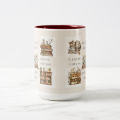 Cute Book Lover Quote Wrap ツートーンマグカップ (中央)