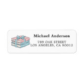 Cute Book Lover Return Address Label ラベル (正面)