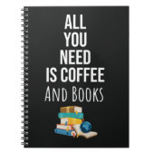 Cute Book Reading Gifts Coffee Quotes Lover Reader ノートブック (正面)