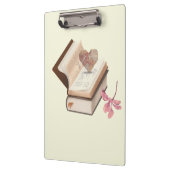 Cute book  withe map heart and flower クリップボード (左)