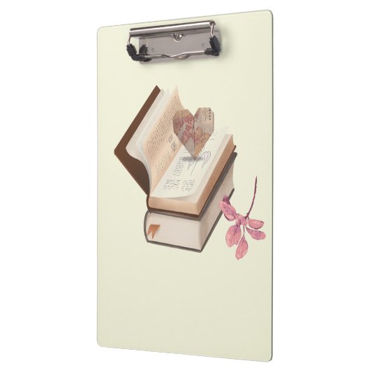Cute book  withe map heart and flower クリップボード (左)