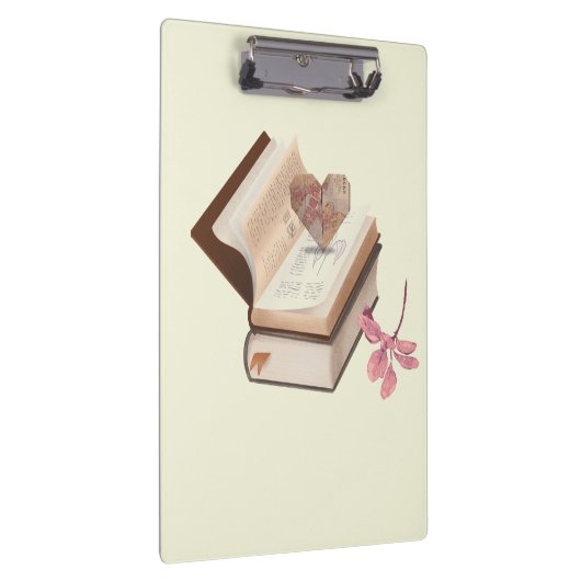 Cute book  withe map heart and flower クリップボード (右)