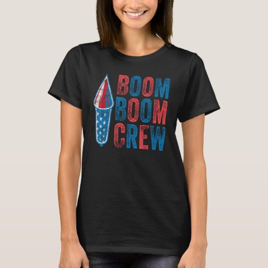 Cute Boom Boom Crew 4th of July Fireworks Family M Tシャツ (正面)
