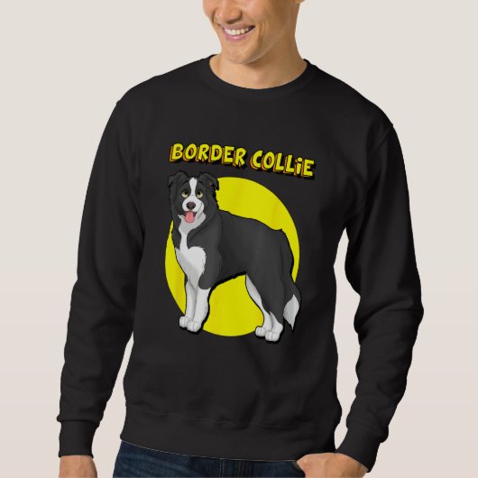 Cute Border Collie スウェットシャツ (正面)