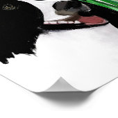 Cute, Border Collie Daisies Wall Art Poster ポスター (角)