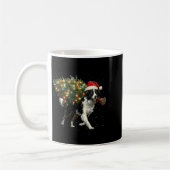 Cute Border Collie Dog In A Christmas Tree For Men コーヒーマグカップ (左)
