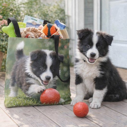 Cute Border Collie Dog Lover  トートバッグ