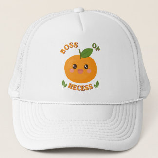 Cute Boss Of Recess Orange Kids Trucker Hat キャップ