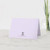 Cute Boston Terrier Birthday Card  サンキューカード (裏面)