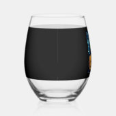 Cute Boston Terrier Dog Halloween Jack O Lantern P ステムなしワイングラス (右)