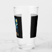 Cute Boston Terrier Dog Halloween Jack O Lantern P タンブラーグラス (左)