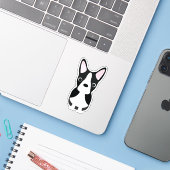 Cute Boston Terrier Dog Puppy Pup Kiss Cut Vinyl シール (ノートパソコンとiPhone)