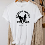 Cute Boston Terrier Mom Dog  T-Shirt Tシャツ<br><div class="desc">If you love dogs,  you will love this shirt!  This  cute  Dog lover t shirt  with an adorable Boston Terrier and the word moma.  It is perfect gift for dog lovers of all ages.</div>