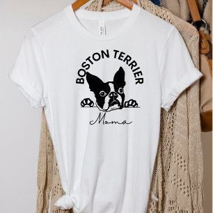 Cute Boston Terrier Mom Dog T-Shirt Tシャツ