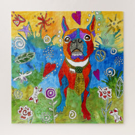 Cute Boston Terrier Puzzle - 520 Pieces ジグソーパズル