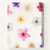 Cute Botanical Illustration with a Dreamy Floral  ノートブック (裏面)