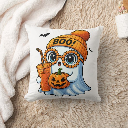 Cute-Bougee-Ghost-Halloween クッション (ブランケット)