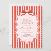 Cute bow bridal shower 招待状 (正面)