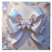 Cute bow Ceramic Tile タイル (正面)