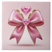 Cute bow Ceramic Tile タイル (正面)
