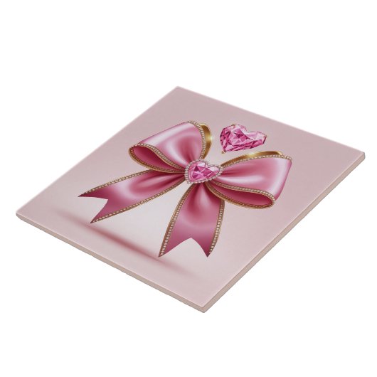 Cute bow Ceramic Tile タイル (側面)