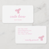 Cute Bow Logo | Boutique or Beauty Brand 名刺 (正面/裏面)