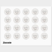 Cute Bow Neutral Baby Shower  ラウンドシール (シート)