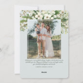 Cute Bow Wreath Photo Christmas シーズンカード (裏面)