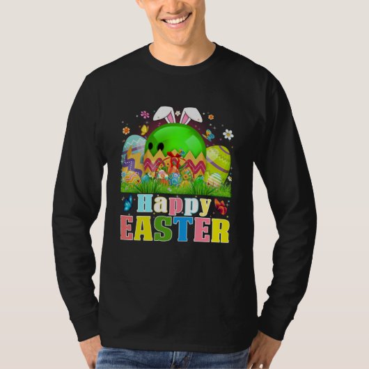 Cute Bowling Ball Hatched From Egg Easter Day Men  Tシャツ (正面)