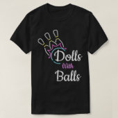 Cute Bowling Dolls With Balls Funny Bowlers Costum Tシャツ (デザイン正面)