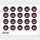 Cute Bowling Ll Valentine Heart Lover Player Bowle ラウンドシール (シート)