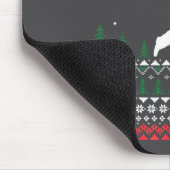 Cute Bowling Player Santa Claus Hat Ugly Christmas マウスパッド (コーナー)