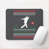 Cute Bowling Player Santa Claus Hat Ugly Christmas マウスパッド (マウス)