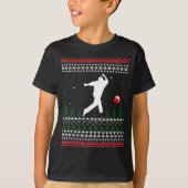 Cute Bowling Player Santa Claus Hat Ugly Christmas Tシャツ (正面)
