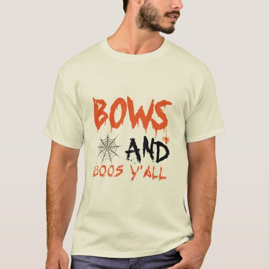 Cute Bows Boos Y'all Halloween Tシャツ (正面)