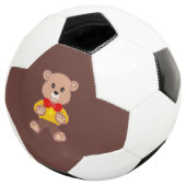 Cute Bowtie Teddy Bear Brown Soccer Ball サッカーボール (3/4)