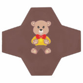 Cute Bowtie Teddy Bear Brown Soccer Ball サッカーボール (フラット)
