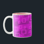 Cute Bowtie Teddy Bear Pink Geometric  ツートーンマグカップ<br><div class="desc">Cute Bowtie Teddy Bear Pink Geometric</div>